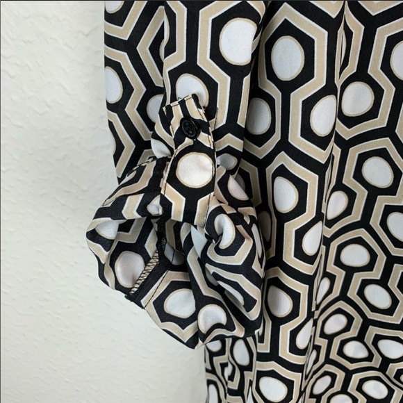 Michael Kors Geometric Button Down Top XS - Picture 5 of 7